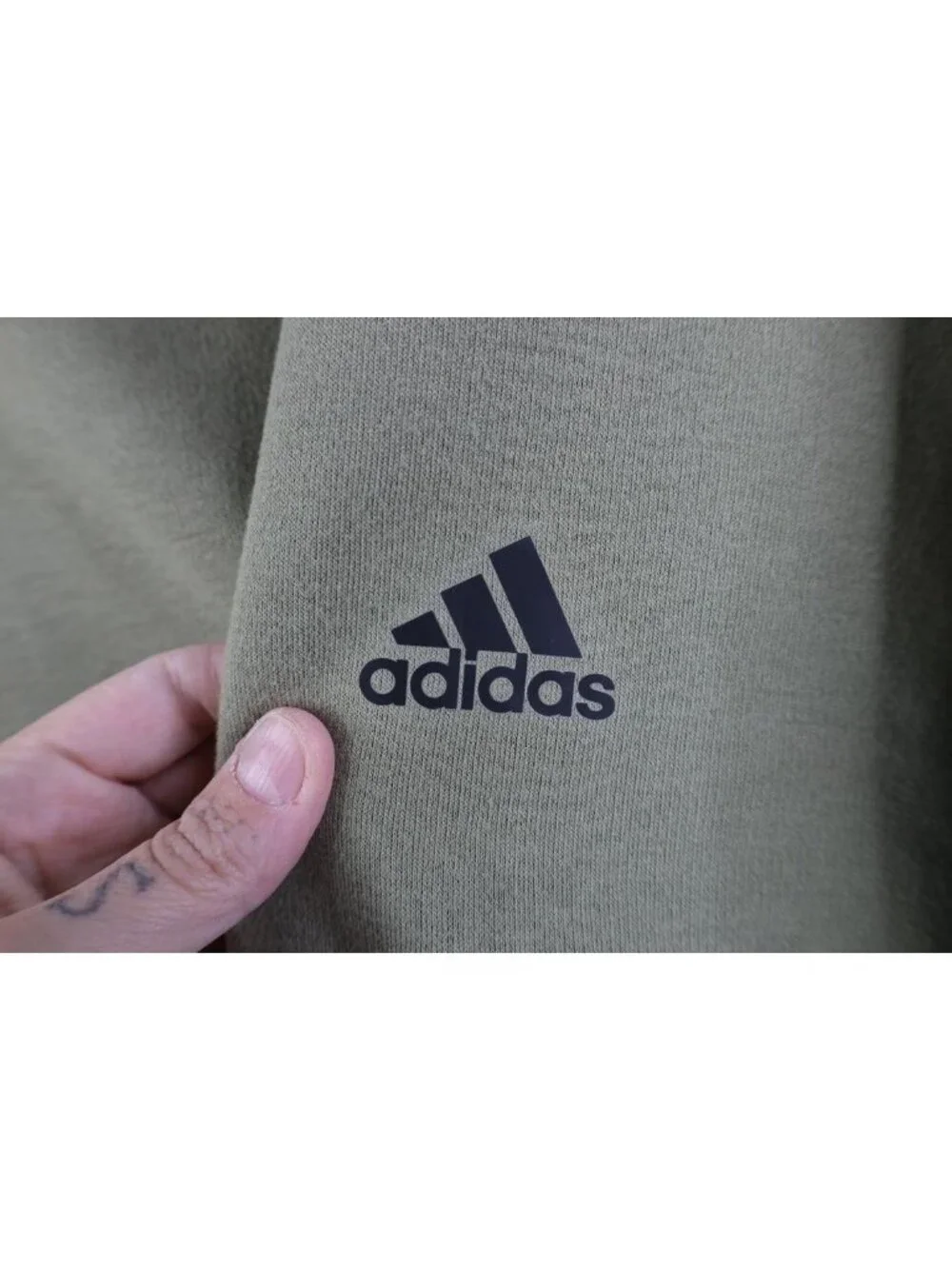 Deadstock Y2K Adidas Mens 2XL XXL Spell Out Striped Crewneck Sweatshirt Green
